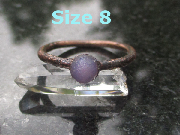 Grape Agate Ring Raw Grape Agate Ring Copper and Agate Jewelry Raw Stone Rough G