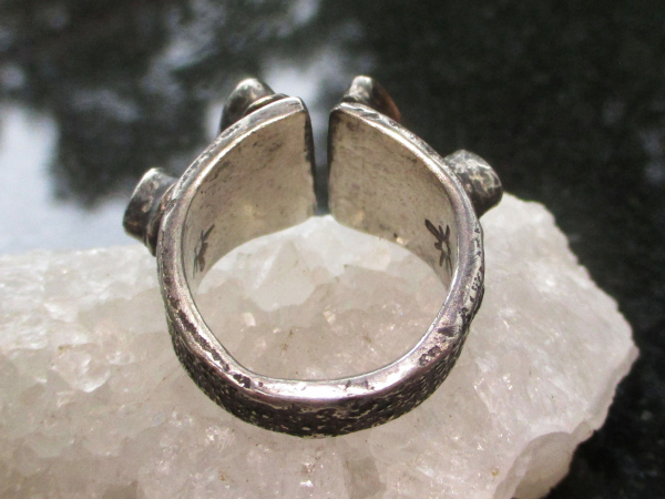 Handmade Boulder Opal Sterling Silver Statement Ring Size 9