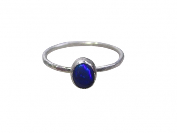 Australian Opal Silver Ring 925 Sterling Silver Size 6 HandmadeRings for Women