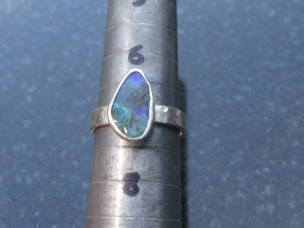 Handmade Boulder Opal Ring 925 Sterling Silver with Australian Opal Rings for Wo