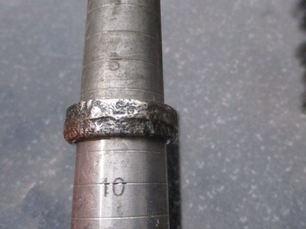 Handmade Textured Silver Band Cast 925 Sterling Silver Ring Size 9