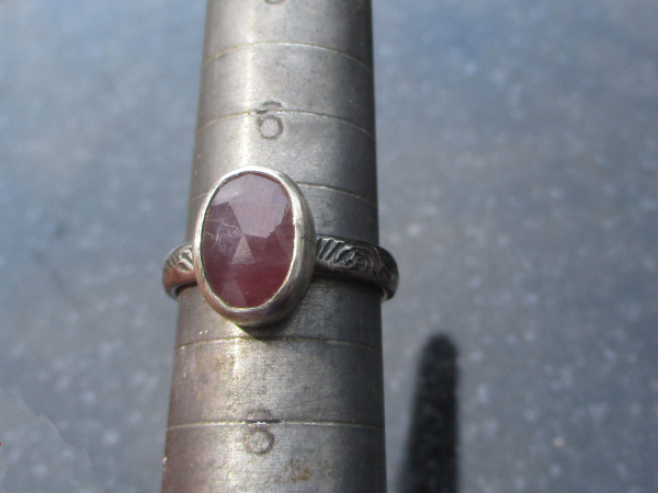 Pink Sapphire Ring 925 Sterling Silver with Faceted Oval Sapphire Handmade Rings