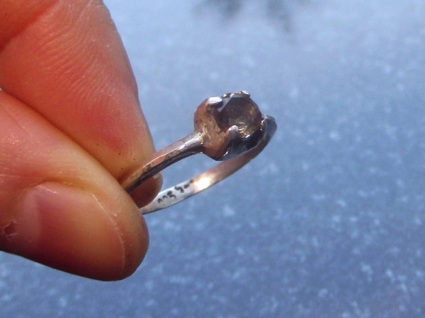 Handmade Oregon Sunstone Ring Sterling Silver Rings for Women Size 7.25 Molten S