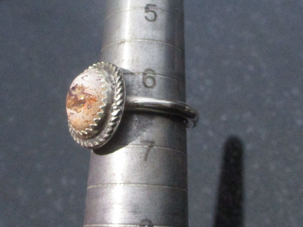 Opal Silver Ring Handmade with Mexican Cantera Opal in Matrix 925 Sterling Silve