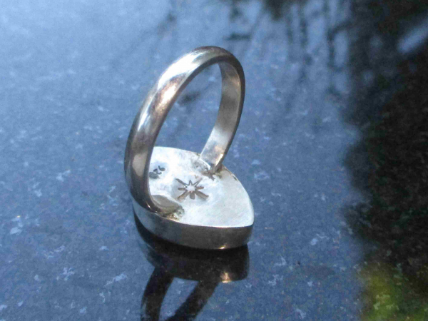 Handmade Boulder Opal Ring with Natural Australian Opal and 925 Sterling Silver