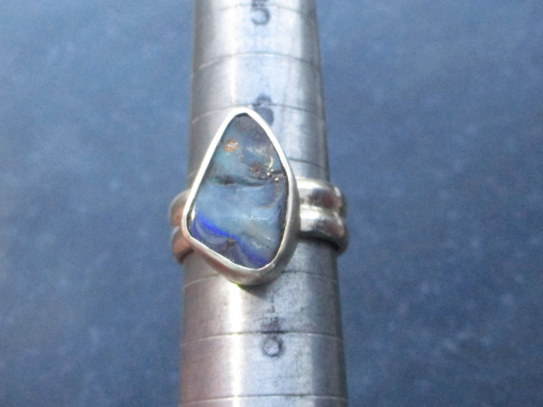 Boulder Opal Ring 925 Sterling Silver Size 7 Natural Australian Opal from Queens