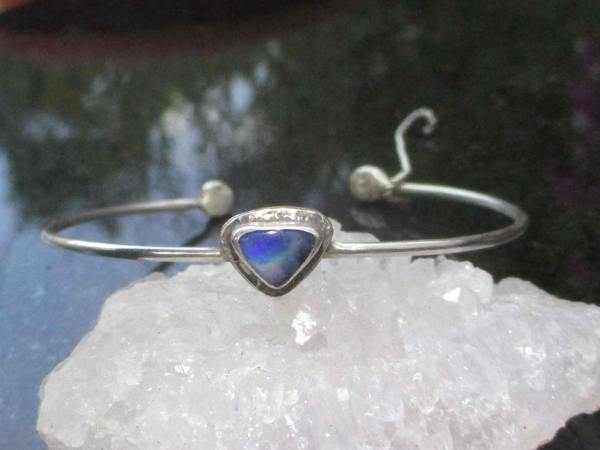 Boulder Opal Bracelet Handmade 925 Sterling Silver Jewelry for Women Adjustable