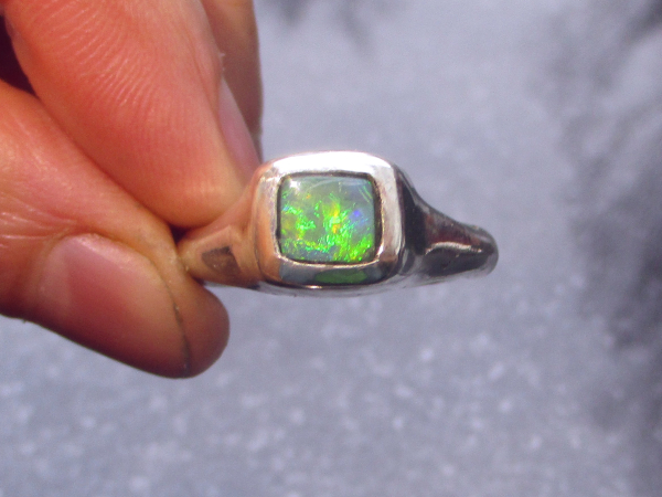 Handmade Australian Opal Ring 925 Sterling Silver Size 8 Rings for Women Handmade Australian Opal Ring 925 Sterling Silver Size 8 Rings for Women