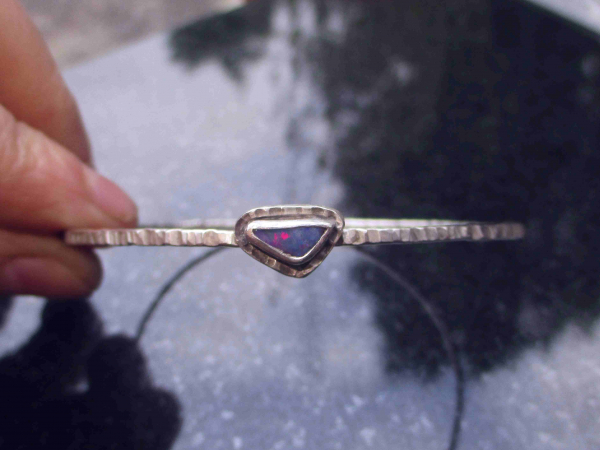 Boulder Opal Bracelet Handmade 925 Sterling Silver Jewelry for Women Bangle