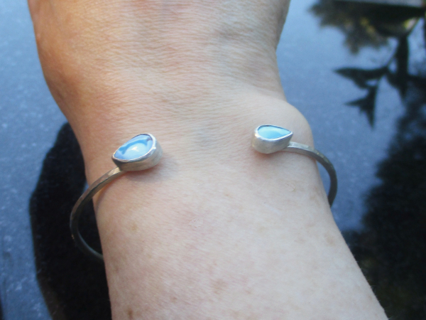 Turquoise Bracelet, Sterling Silver, Bangle, Cuff, Natural Turquoise, Handmade,