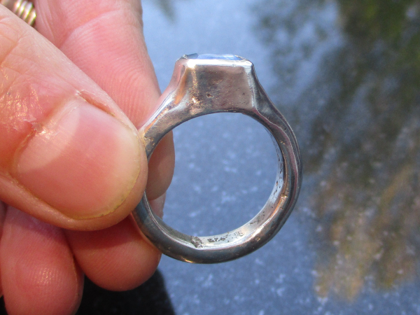 Handmade Blue Kyanite Ring 925 Sterling Silver Rectangle Blue Stone Rings for Wo