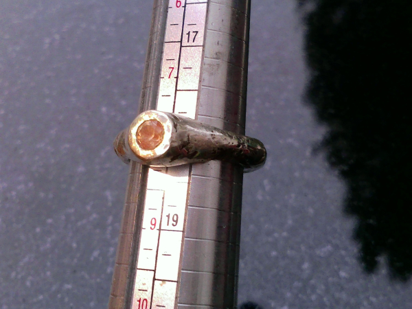 Handmade Oregon Sunstone Ring Molten Sterling Silver Size 8 Handmade Oregon Sunstone Ring Molten Sterling Silver Size 8
