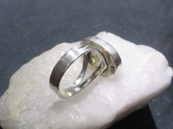 Boulder Opal Ring 925 Sterling Silver Size 7.5 Australian Opal Split Band Handma