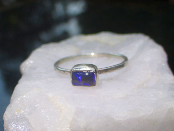 Fire Opal Ring,925 Sterling Silver Statement Size 7.5 Handmade with Natural Mexi