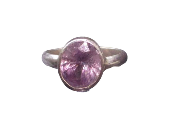 Handmade Amethyst Ring: Sterling Silver, Statement, Purple Gemstone Ring