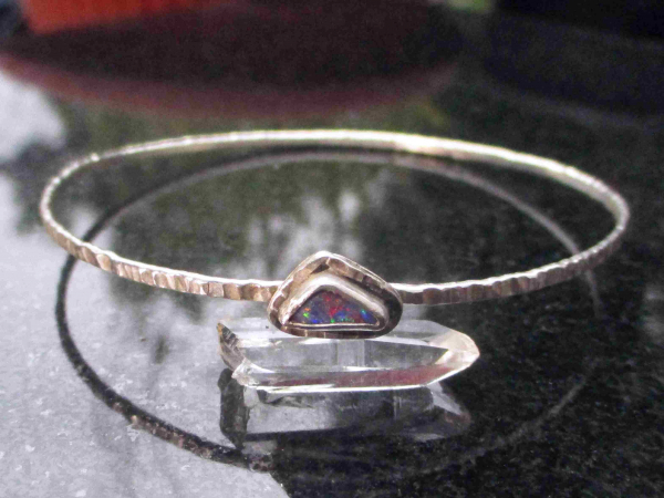Boulder Opal Bracelet Handmade 925 Sterling Silver Jewelry for Women Bangle
