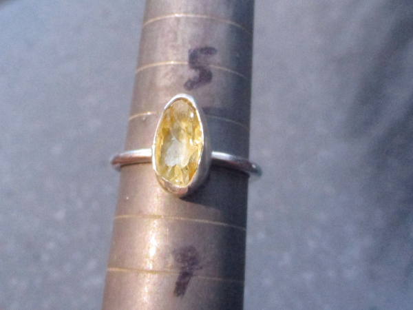 Handmade Oregon Sunstone Ring Sterling Silver Rough Crystal Rings for Women Size