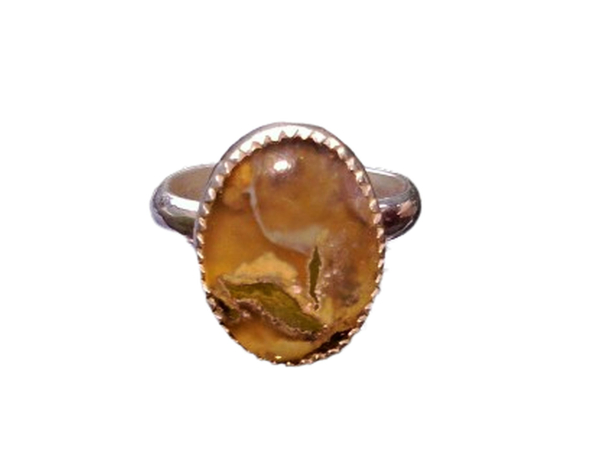Handmade Oregon Agate Ring Sterling Silver Stacking Rings for Women Handmade Oregon Agate Ring Sterling Silver Stacking Rings for Women