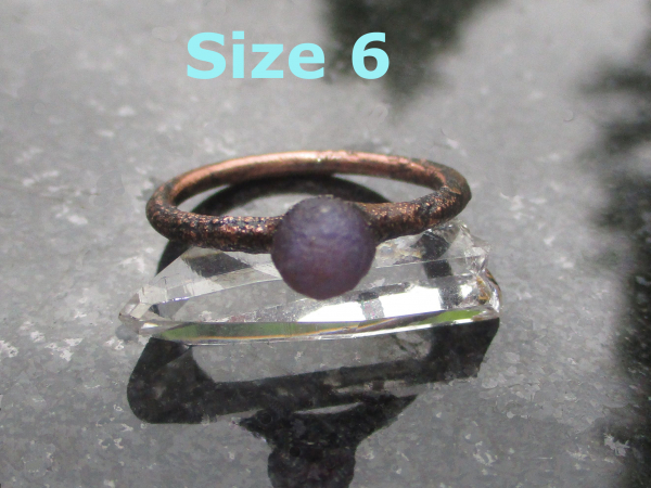 Grape Agate Ring Raw Grape Agate Ring Copper and Agate Jewelry Raw Stone Rough G