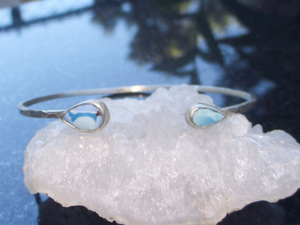 Turquoise Bracelet, Sterling Silver, Bangle, Cuff, Natural Turquoise, Handmade,