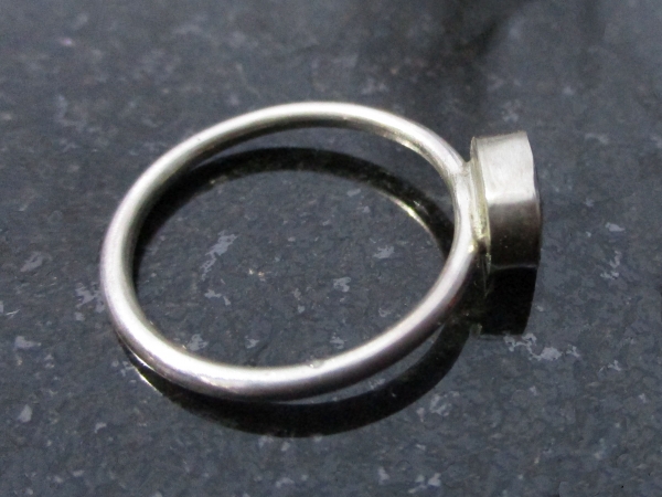 Raw Opal Sterling Silver Ring in Size 7 Welo Opal October Birthstone Gemstone Ri