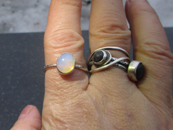 Australian Opal Ring 925 Sterling Silver Handmade Size 7 Rings for Women Opal Ri