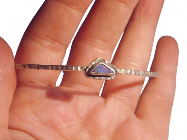 Boulder Opal Bracelet Handmade 925 Sterling Silver Jewelry for Women Bangle
