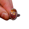 Handmade Cantera Opal Ring: Oval Mexican Opal, Sterling Silver, Size 6.5