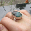 Handmade Indonesian Opal Ring 925 Sterling Silver Made with Indonesian Opalized