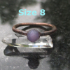 Grape Agate Ring Raw Grape Agate Ring Copper and Agate Jewelry Raw Stone Rough G