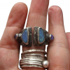 Handmade Boulder Opal Sterling Silver Statement Ring Size 9