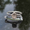 Handmade Herkimer Diamond Ring Size 7.5 Set in 925 Sterling Silver Natural Herki
