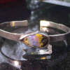 Boulder Opal Cuff Bracelet Handmade 925 Sterling Silver Australian Opal Jewelry