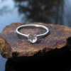 Handmade Herkimer Diamond Ring Size 6 Set in 925 Sterling Silver Natural Herkime