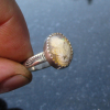 Handmade Mexican Opal Ring * Made with a oval shaped Clear Cantera Opal with som