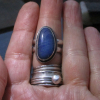 Australian Opal Ring 925 Sterling Silver Handmade Rings Size 8.5 Statement Ring