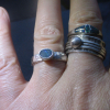 Handmade Australian Opal Ring 925 Sterling Silver with Blue Boulder Opal Size 5.5 Ring for Women Handmade Australian Opal Ring 925 Sterling Silver with Blue Boulder Opal Size 5.