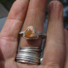 Triangle Opal Ring with Natural Mexican Opal Handmade Branch Ring Size 8.5 Triangle Opal Ring with Natural Mexican Opal Handmade Branch Ring Size 8.5