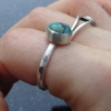 Handmade Turquoise Silver Ring US Size 7 Natural Tibetan Turquoise Gemstone Dece