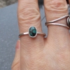 Turquoise Sterling Silver Stacking Ring in Size 8 December Birthstone Handmade G