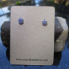Tanzanite Sterling Silver Stud Earrings with 4 Prong Setting Purple Gemstone Stu