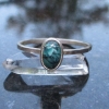 Turquoise Sterling Silver Stacking Ring in Size 9 December Birthstone Handmade Gift for Women Turquoise Sterling Silver Stacking Ring in Size 9 December Birthstone Handmade G