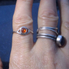 Handmade Opal Ring 925 Sterling Silver with Natural Mexican Fire Opal Size 6