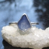 Oregon Blue Opal Silver Ring Size 6 October Birthstone Natural Crystal Raw Stone