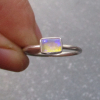 Crystal Opal Ring with Australian Opal Sterling Silver Size 9 Handmade Stackable Rings for Women Crystal Opal Ring with Australian Opal Sterling Silver Size 9 Handmade Stackable