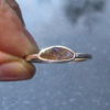 Handmade Boulder Opal Stacking Ring 925 Sterling Silver Size 8 Queensland Austra