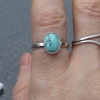 Handmade Turquoise Sterling Silver Stacking Ring in Size 7 December Birthstone G