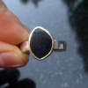 Handmade Andamooka Matrix Opal Ring 925 Sterling Silver Black Matrix Opal Size 8