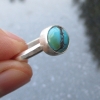 Handmade Turquoise Silver Ring US Size 7 Natural Tibetan Turquoise Gemstone Dece