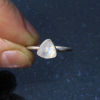Handmade Triangle Moonstone Stacking Ring Size 6 Sterling Silver Minimalist
